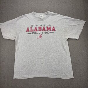 New Agenda Alabama‎ Crimson Tide Roll Tide Graphic T-Shirt Gray Mens XL